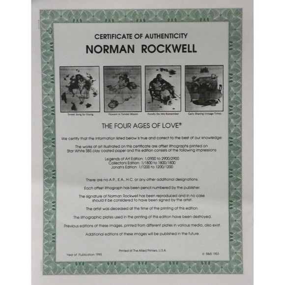 Norman Rockwell Framed and Numbered Limited Edition Fondly Do We Remember /750 - Picture 13 of 15